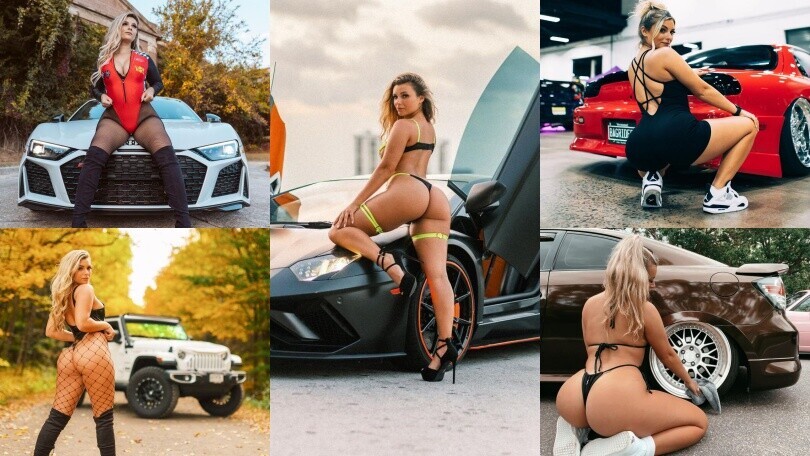 Faith M, la bionda mozzafiato tra fuoristrada e supercar