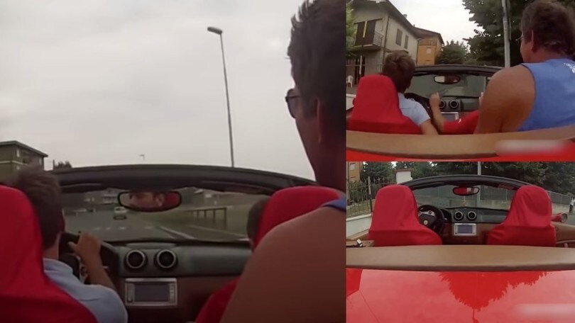 Il giro in Ferrari California a Maranello finisce... col botto!