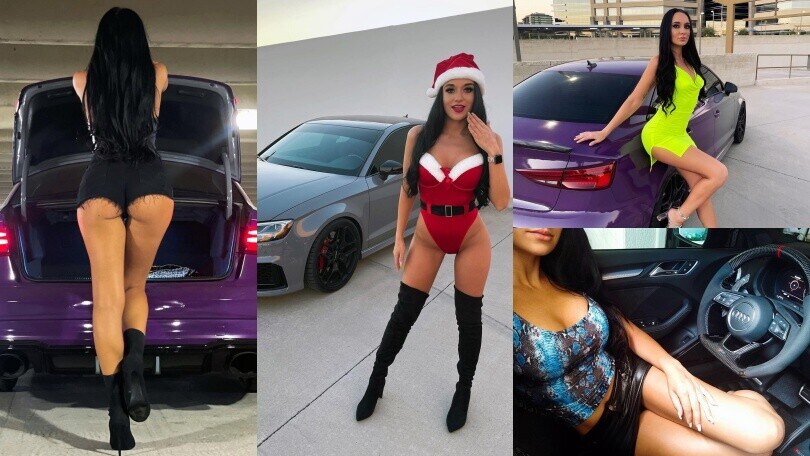 Con Christina l'Audi RS3 non è mai stata così hot