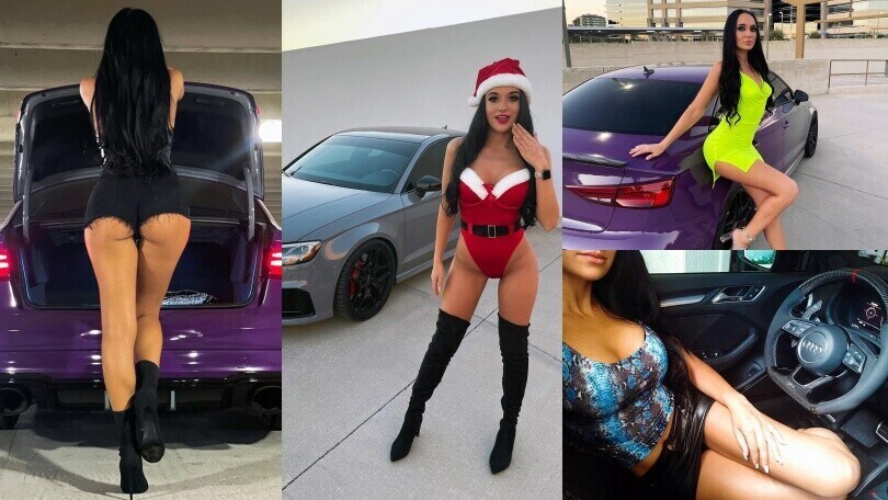 Con Christina l'Audi RS3 non è mai stata così hot