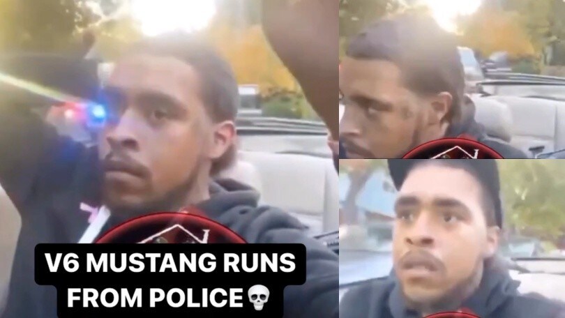 Fermato dalla polizia, fugge sulla Mustang e si schianta su un albero