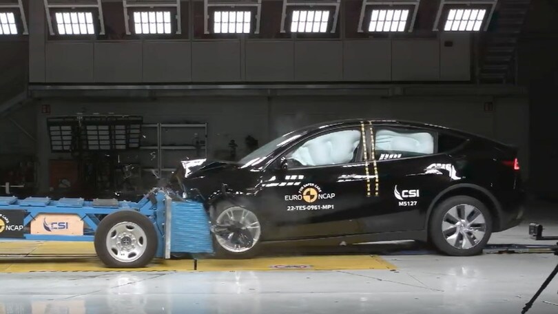 Tesla Model Y, il crash test Euro Ncap