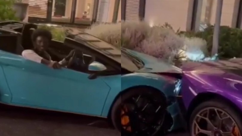 Parcheggiatore d'hotel tampona una Lamborghini Coupé con una Roadster