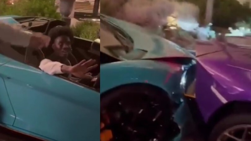 Con la Lamborghini ne tampona un'altra: che guai per un parcheggiatore VIDEO