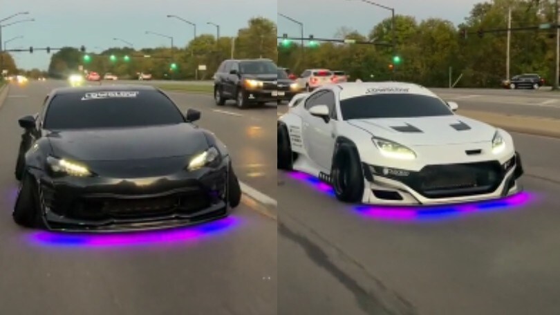 Supercar illuminano le strade con luci psichedeliche: ma saranno vere?