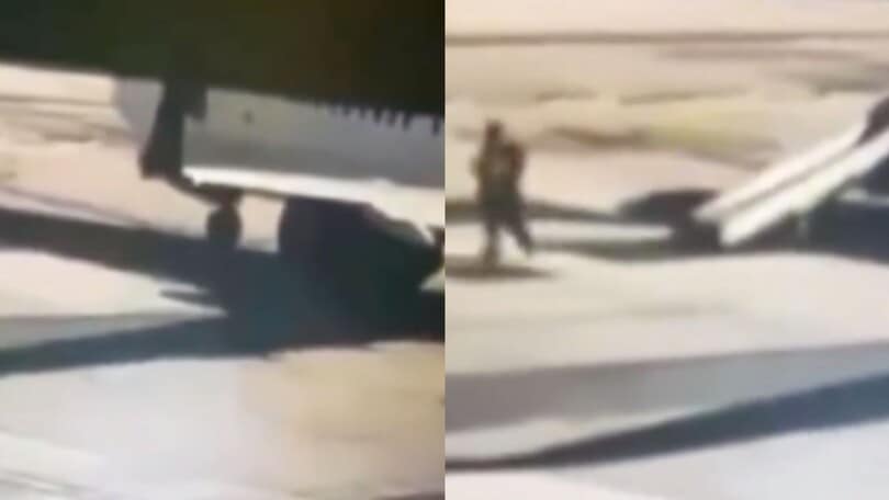 Paura in volo: passeggero apre lo scivolo prima del decollo e scappa via