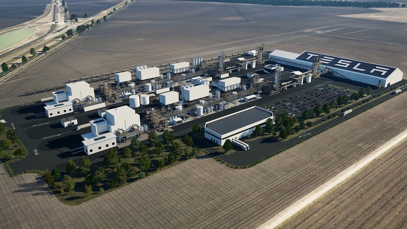 Tesla, produzione di litio in Texas nella fabbrica da 1 milione di batterie