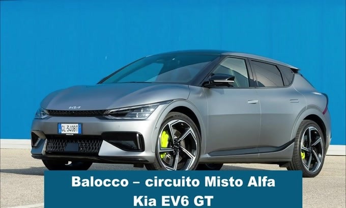 Kia EV6 GT, l'hot lap al balocco