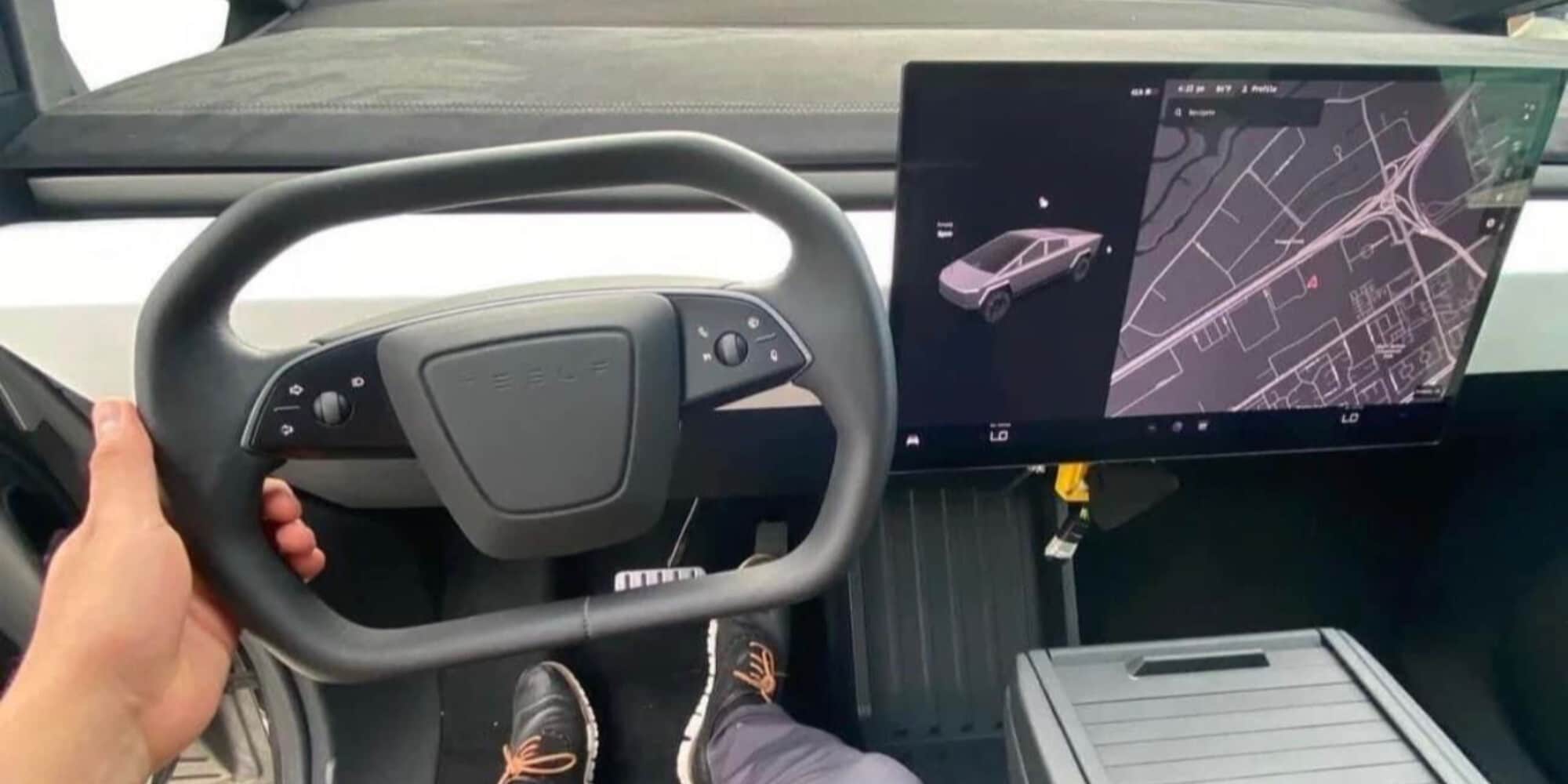 Tesla Cybertruck, prima immagine dell’abitacolo
