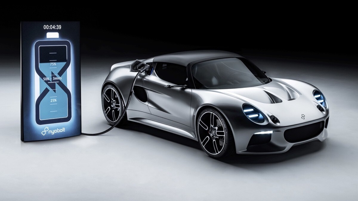 Nyobolt EV, come "rinasce" la Lotus Elise che si ricarica in 6 minuti