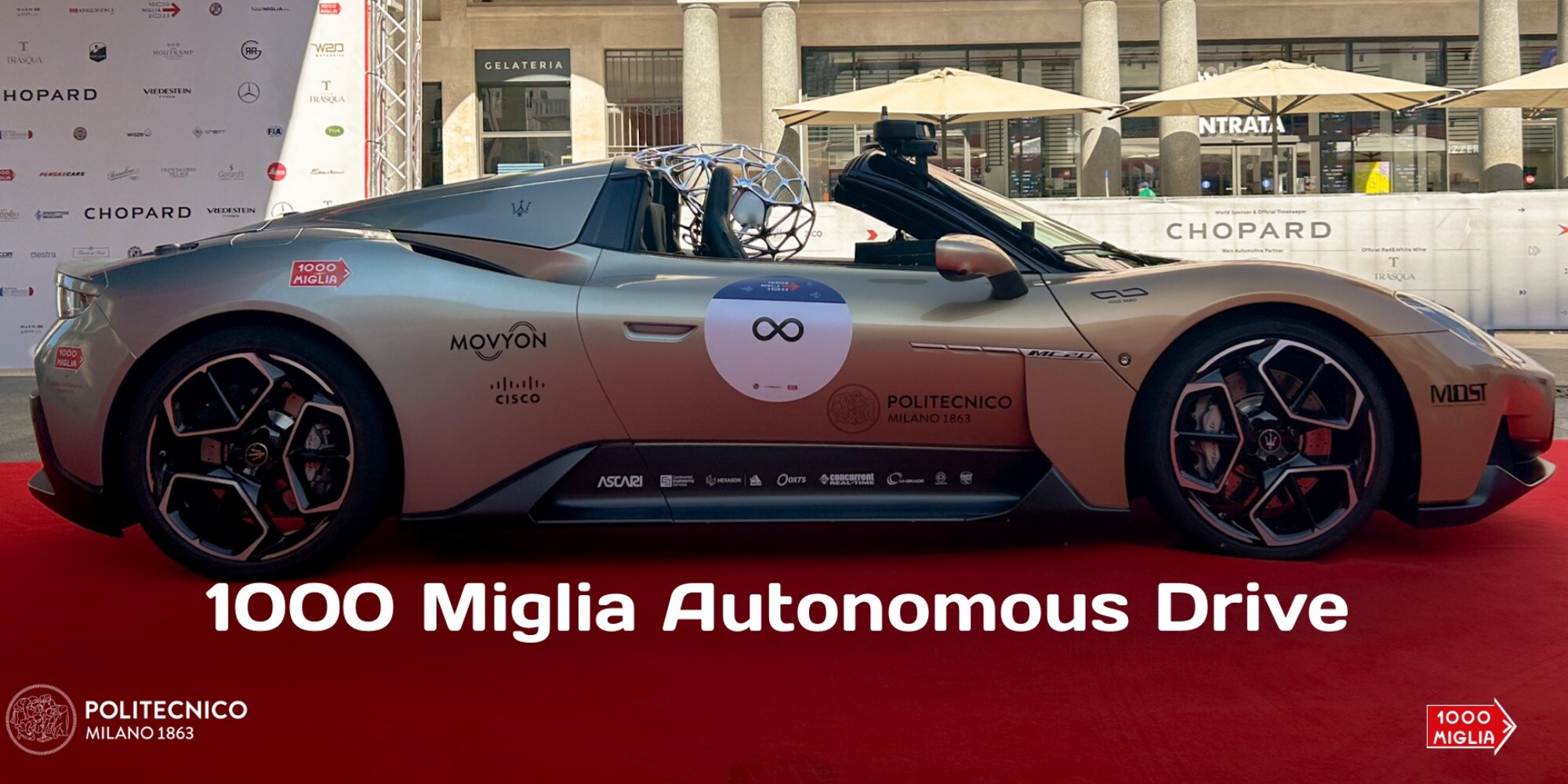 Alla 1000 Miglia 2023 c’era anche un’auto a guida autonoma