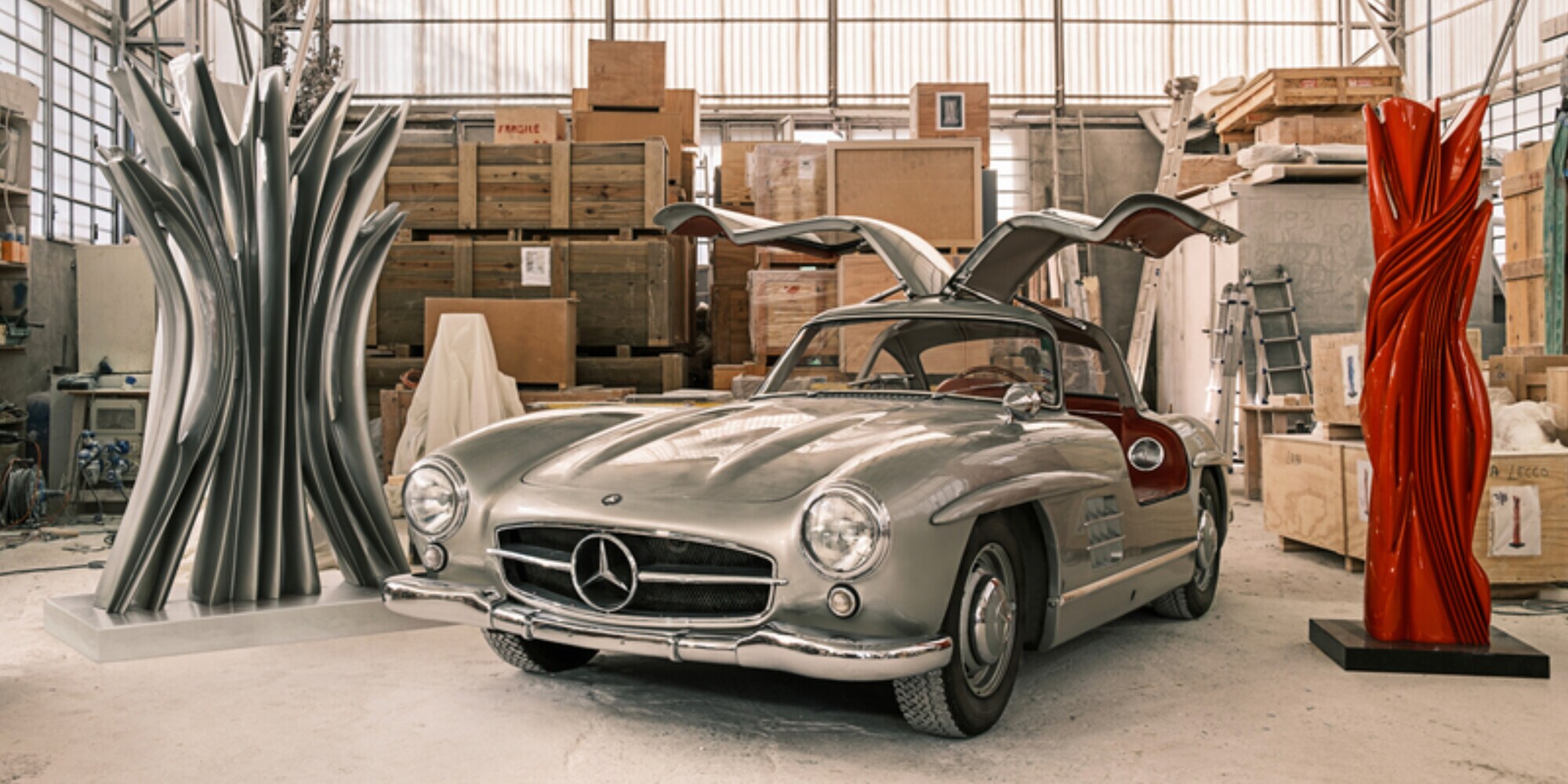 Quando la Mercedes 300 SL Gullwing ispira le opere d'arte
