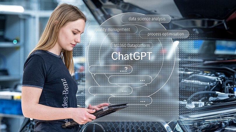 Mercedes, via ai test di ChatGPT nei processi produttivi