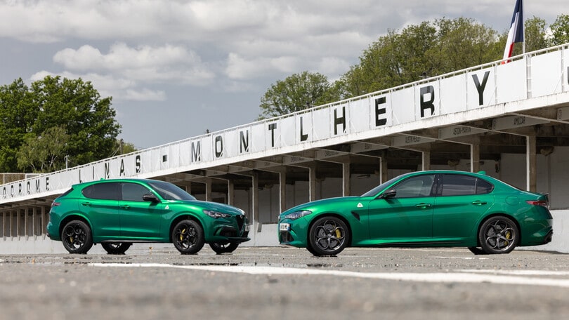 Alfa Romeo Giulia e Stelvio Quadrifoglio in azione a Montlhéry
