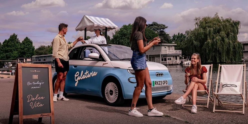 La Fiat500e Gelateria Edition: un ice bar mai stato così piccolo!