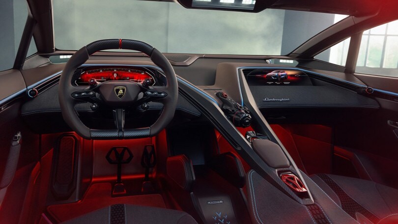 Lamborghini elettrica avrà il torque vectoring regolabile con i paddle