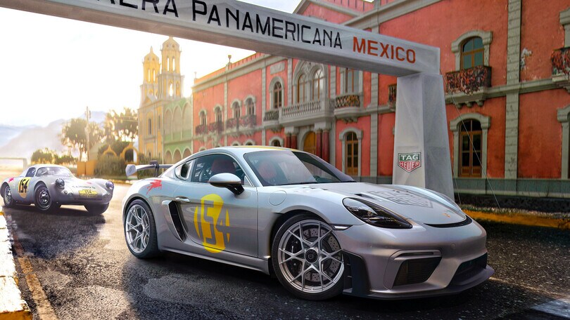 Due Porsche 718 Cayman GT4 RS celebrano la Carrera Panamericana