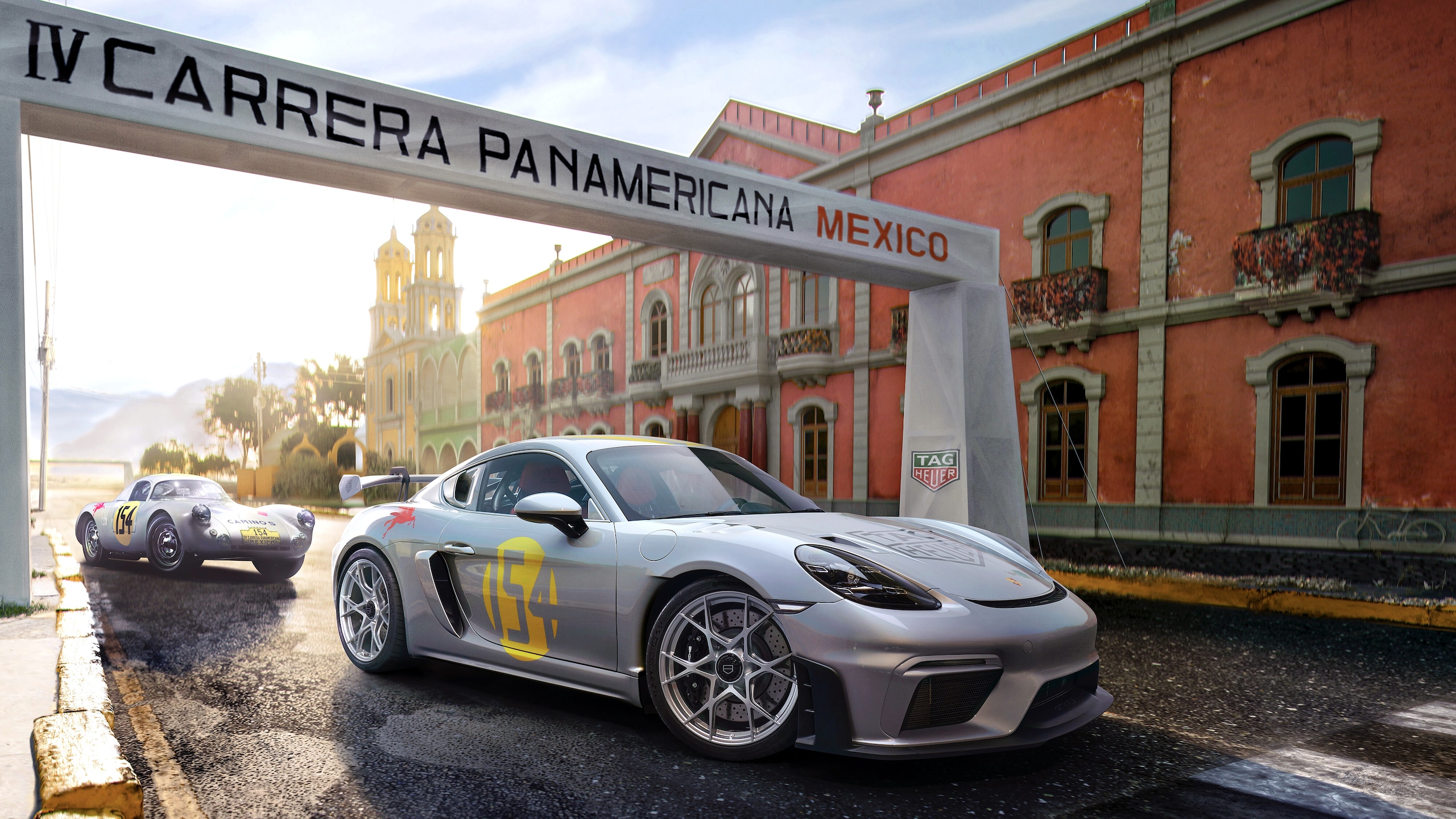 Porsche 718 Cayman GT4 RS, due esemplari celebrano la Carrera Panamericana: tutte le foto