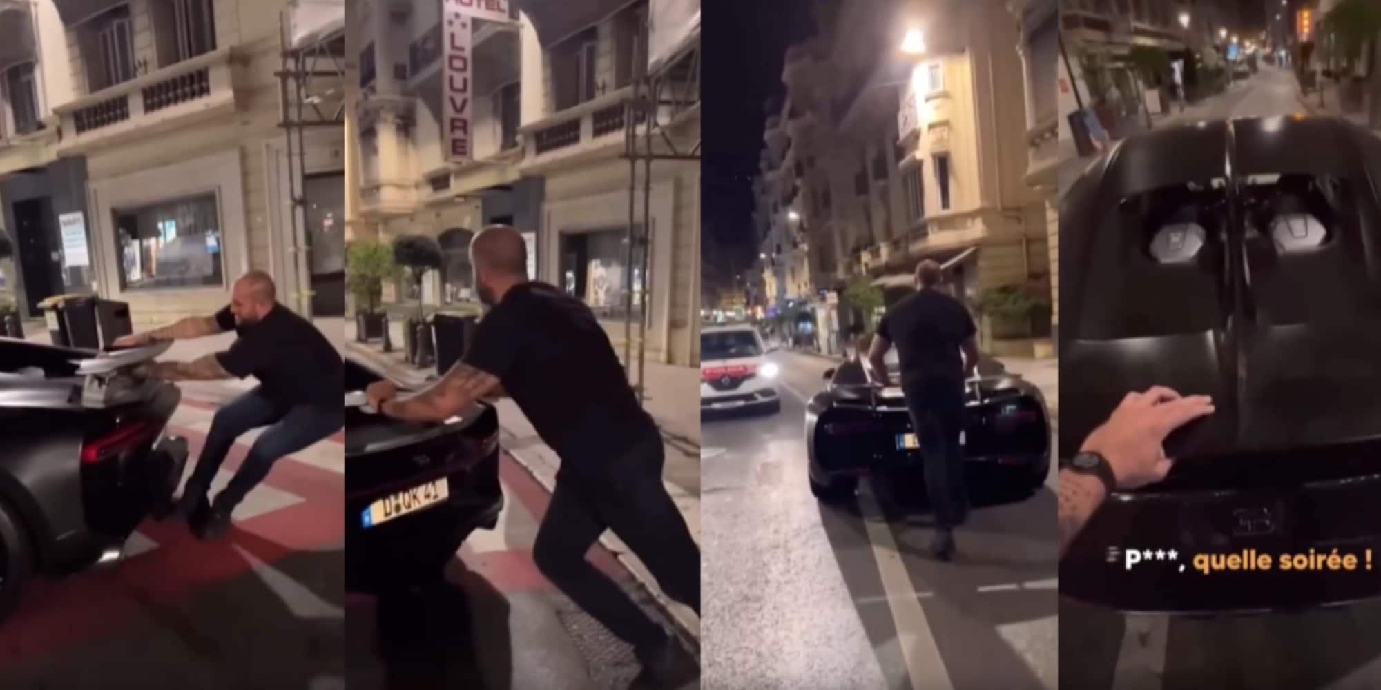 La Bugatti da 4 milioni si rompe all'improvviso: l'influencer va nel panico