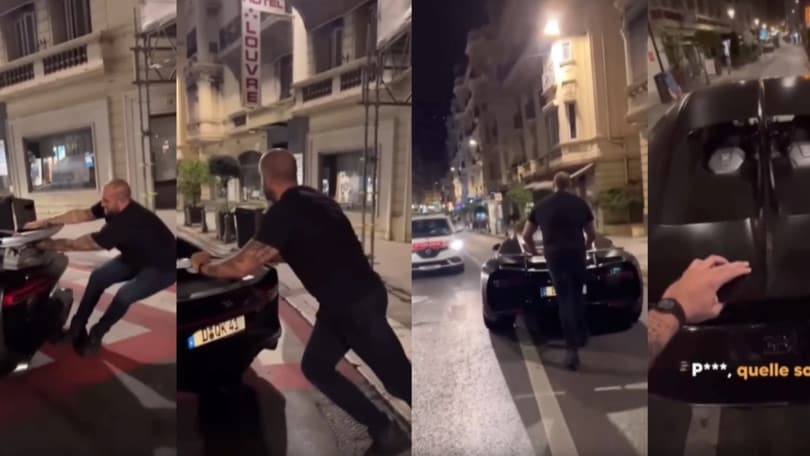 La Bugatti da 4 milioni si rompe all'improvviso: l'influencer va nel panico