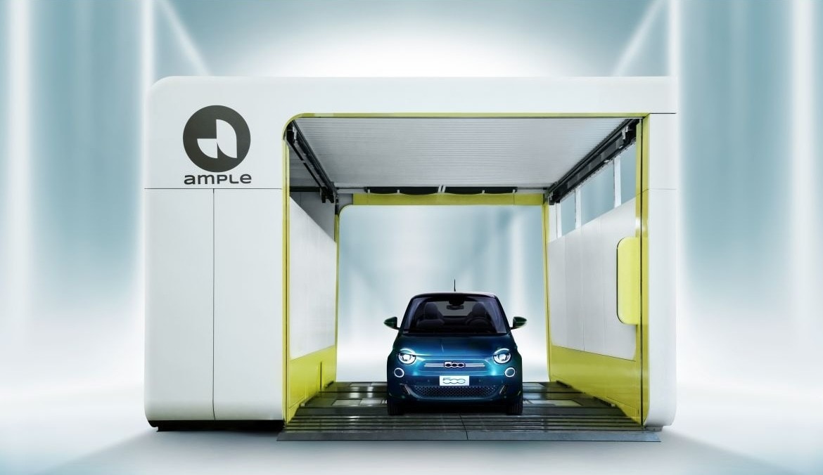 Stellantis e Ample, arriva la sostituzione rapida della batteria sulle 500e