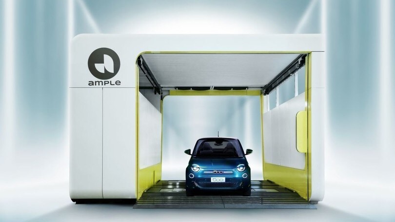 Stellantis e Ample, arriva la sostituzione rapida della batteria sulle 500e