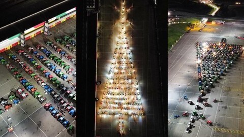 L'albero di Natale del Mugello è con 213 trattori