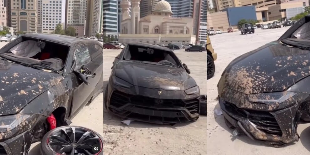 Assurdo a Dubai: c'è una Lamboghini Urus distrutta nel deserto