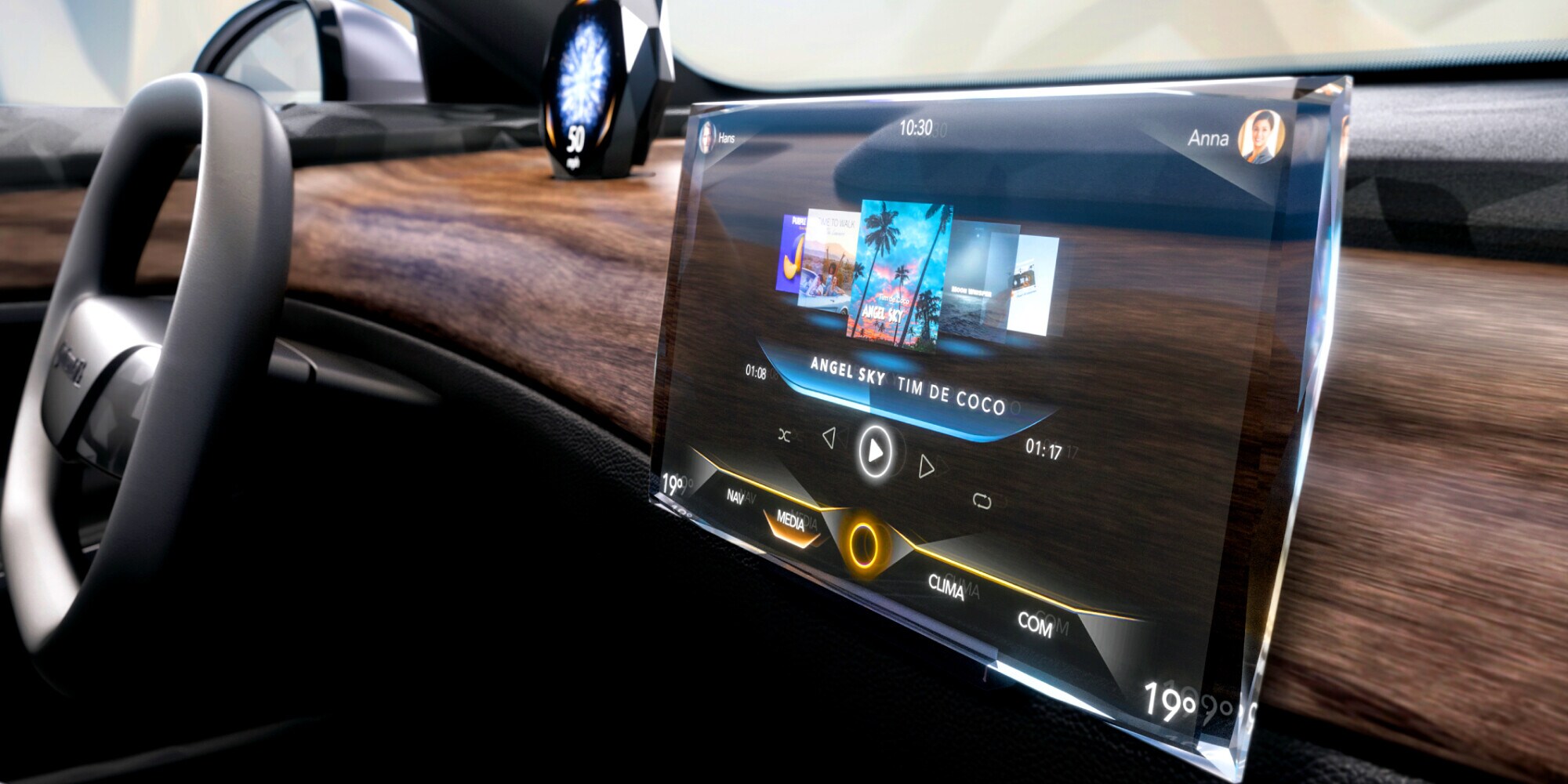 Continental, al CES 2024 il display trasparente in cristallo Swarovski