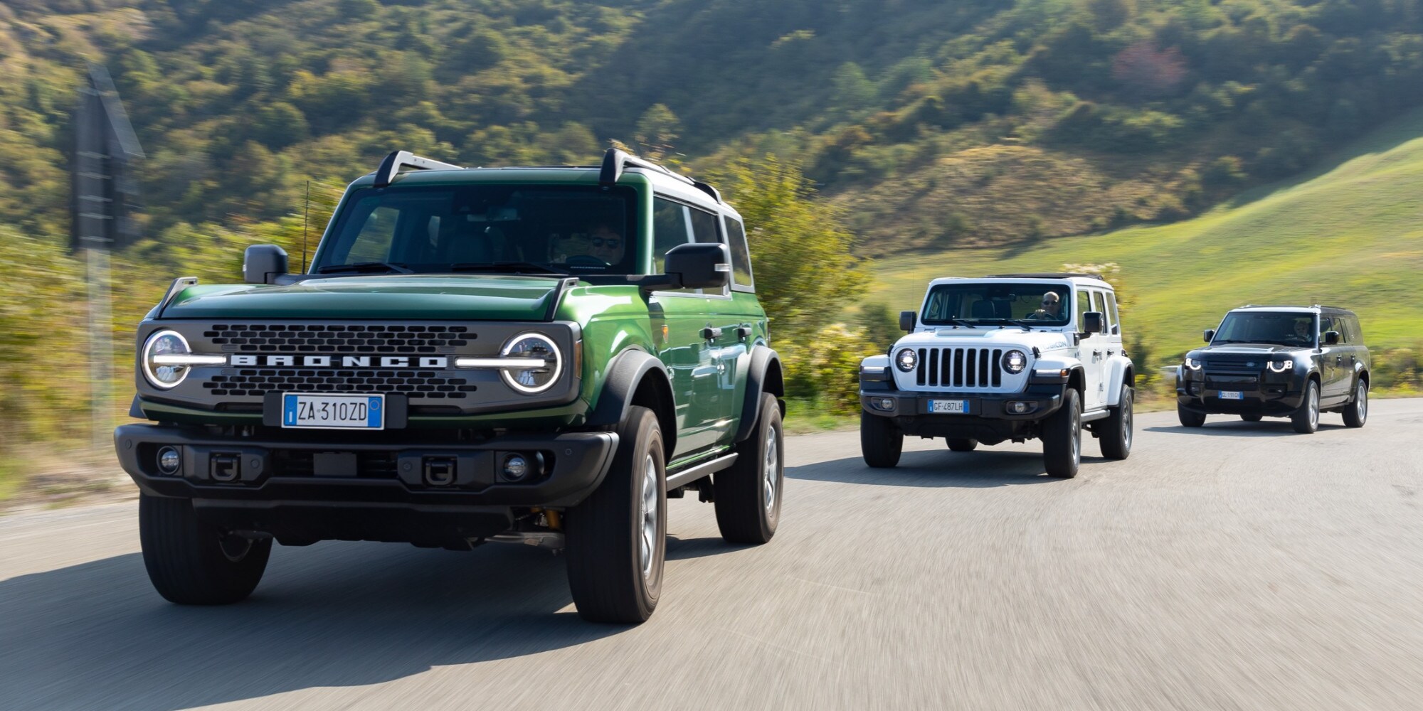 Ford Bronco Vs Defender Vs Jeep Wrangler: confronto senza limiti