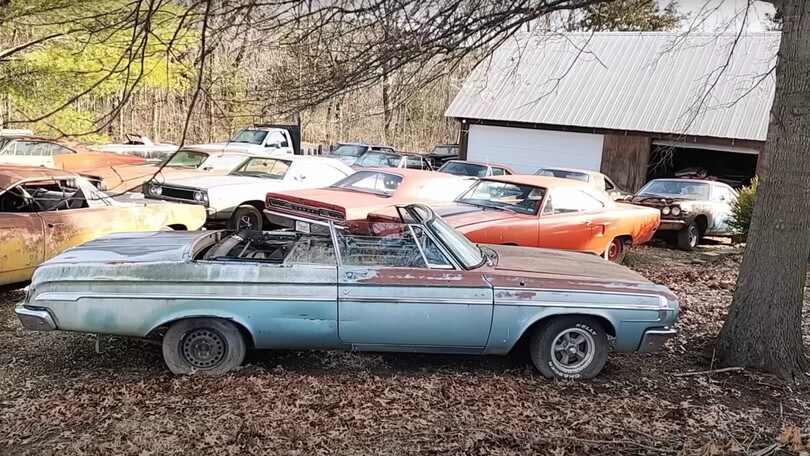 Scoperto un fienile di auto abbandonate: è il paradiso delle muscle car
