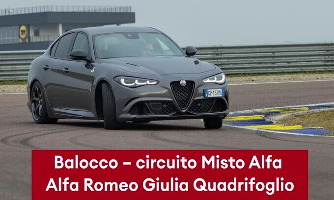Alfa Romeo Giulia Quadrifoglio, hotlap al Balocco