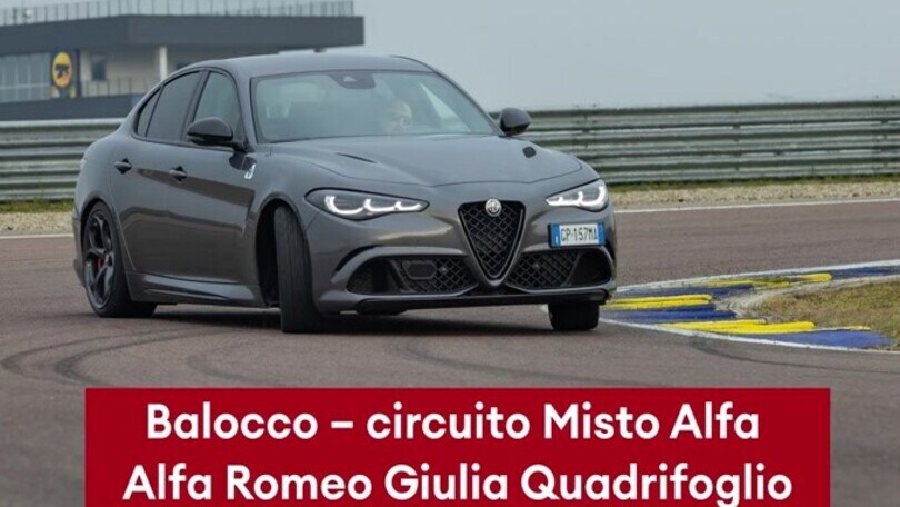 Alfa Romeo Giulia Quadrifoglio, hotlap al Balocco