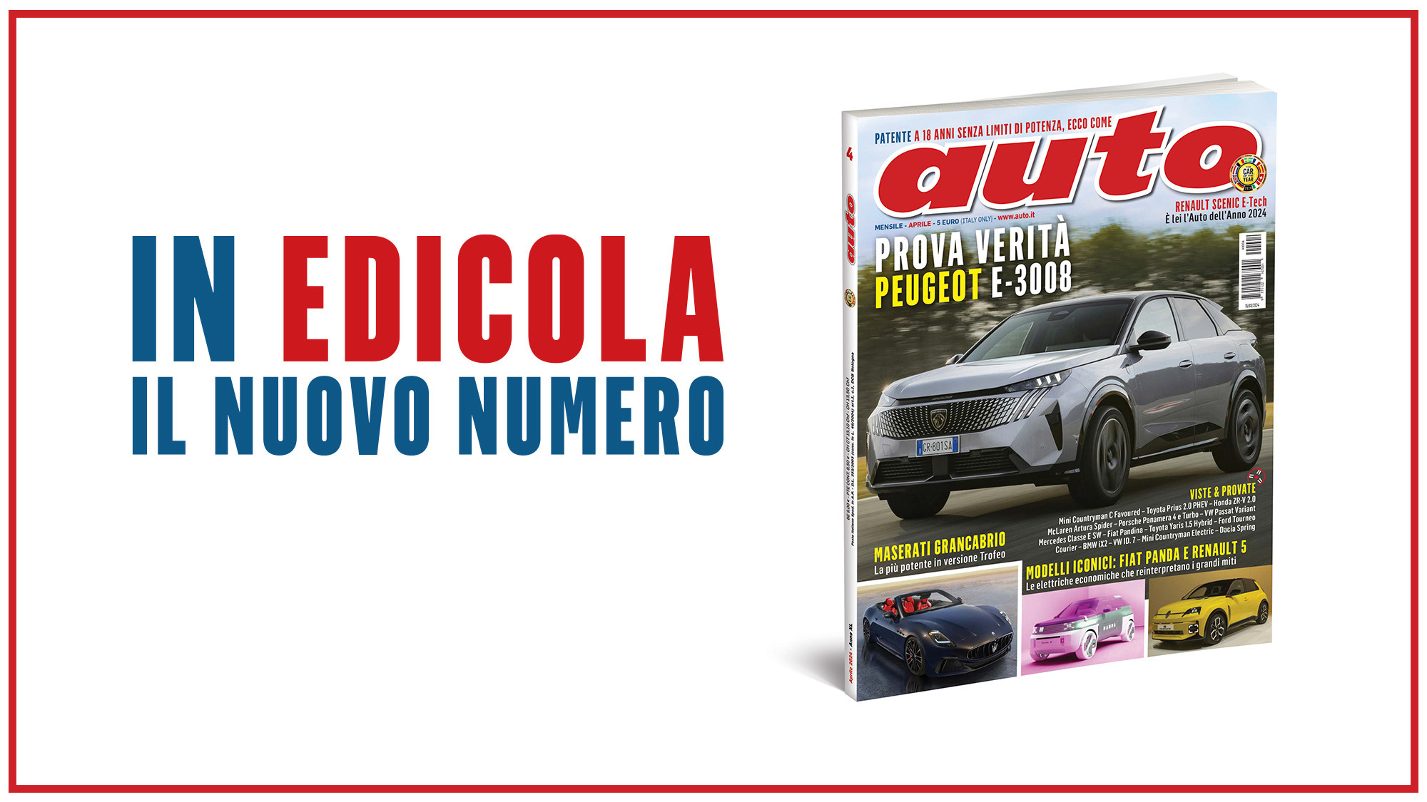 Auto, il nuovo numero di aprile è in edicola