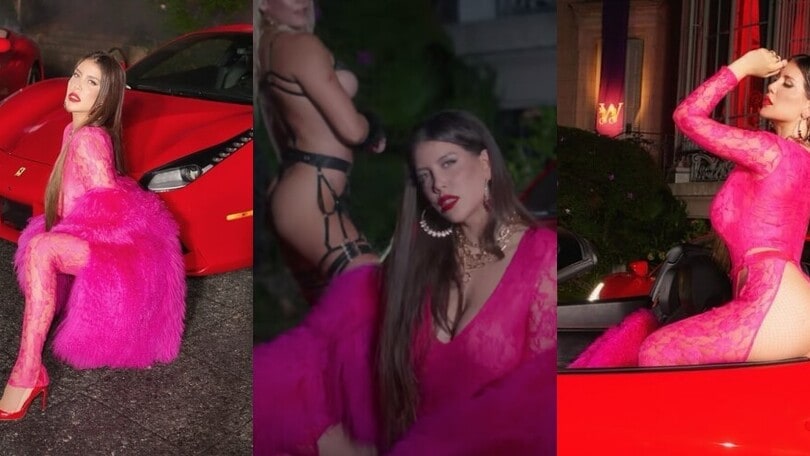 Wanda Nara esplosiva: le pose sexy in Ferrari mandano tutti in tilt