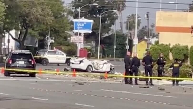 Incidente shock, Tesla si schianta contro un muro: tre morti e feriti