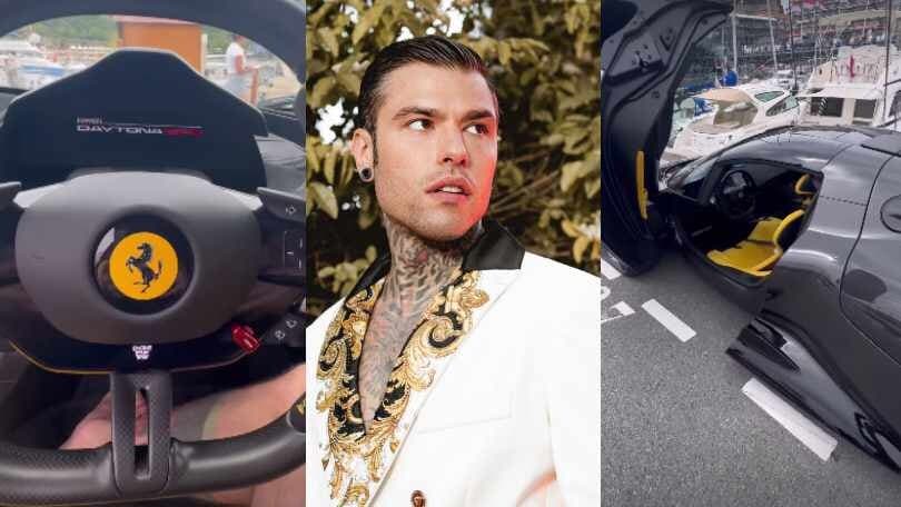 Fedez, a Monaco per il Gran Premio: la bella vita sulla Ferrari Daytona
