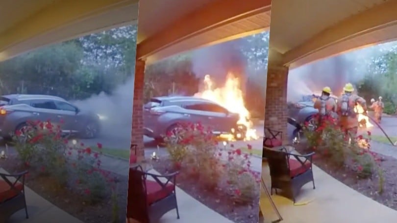 Il Suv va in fiamme da solo: esplosione devastante nel vialetto di casa