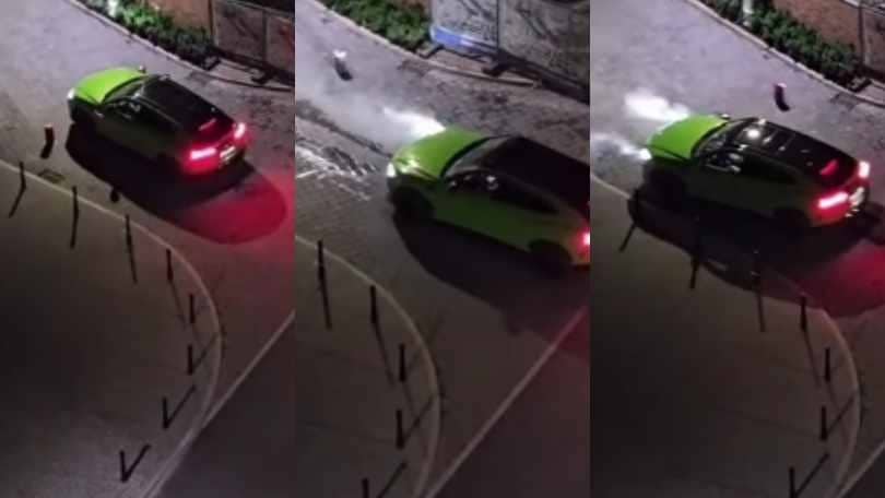 Distrugge una Lamborghini schiantandosi contro i dissuasori di parcheggio
