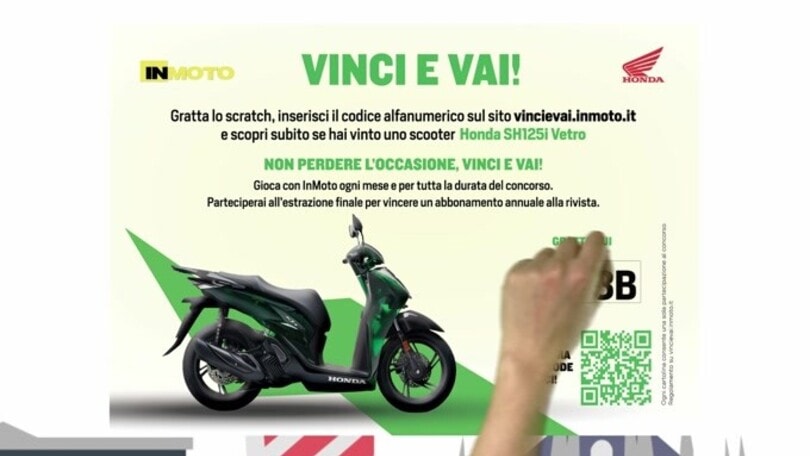 Con InMoto vinci uno scooter Honda SH125i Vetro! Scopri come