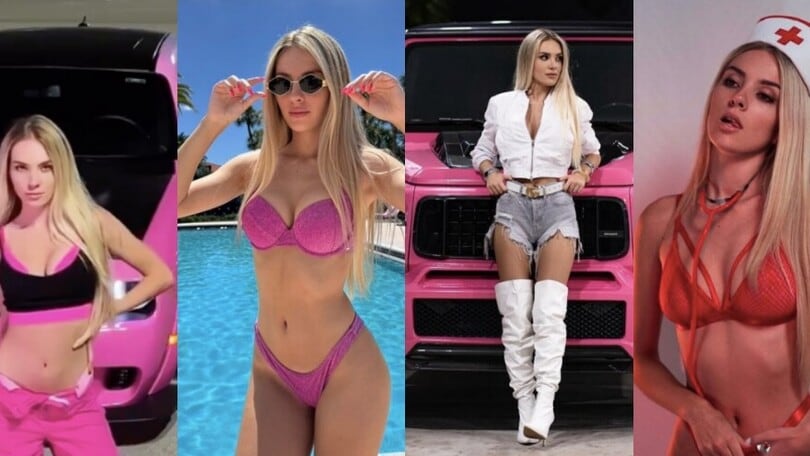 Angelina, dal tennis a Barbie passando per le auto rosa shocking