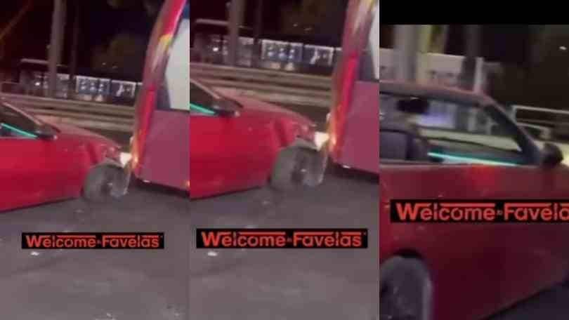 Si schianta contro un bus, una Smart e scappa con l'auto distrutta