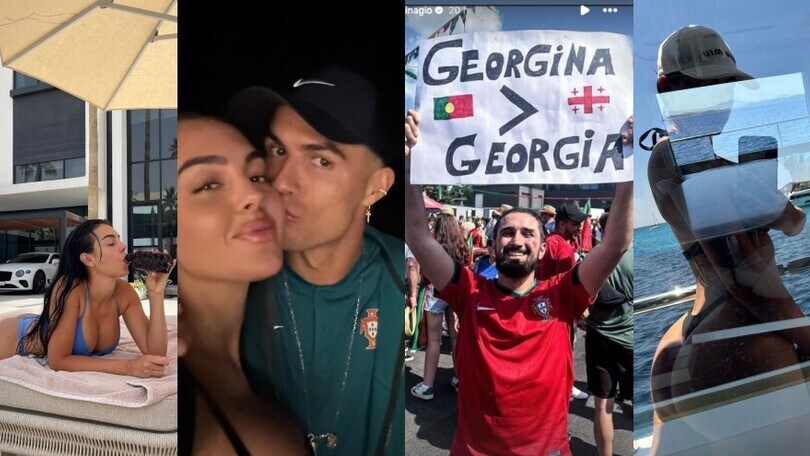 Georgina super sexy per Ronaldo: festeggia il Portogallo con il jet privato