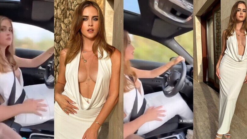 Valentina Ferragni, la cintura è allacciata ma la scollatura "libera le curve"!