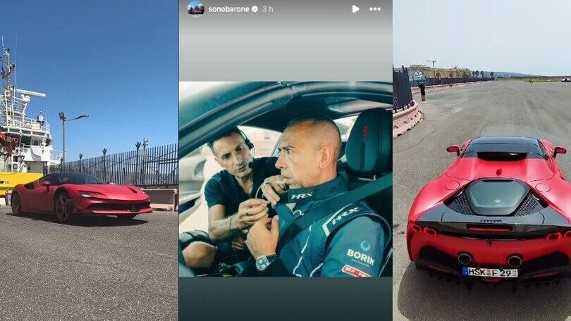 Fabio Barone sulla Ferrari SF90 a caccia del sesto record sulla portaeromobili Giuseppe Garibaldi