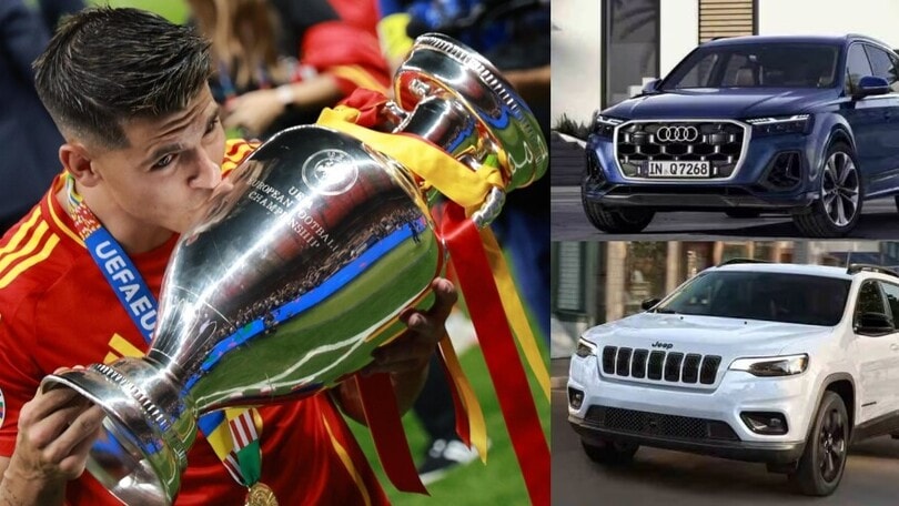 Morata campione d'Europa con la Spagna: ora festeggia con le supercar