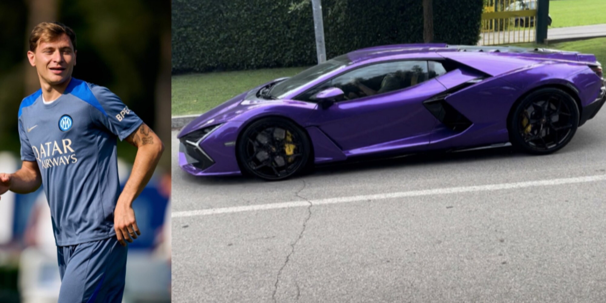 L'Inter torna ad allenarsi e Nicolò Barella sfoggia la nuova scintillante Lamborghini