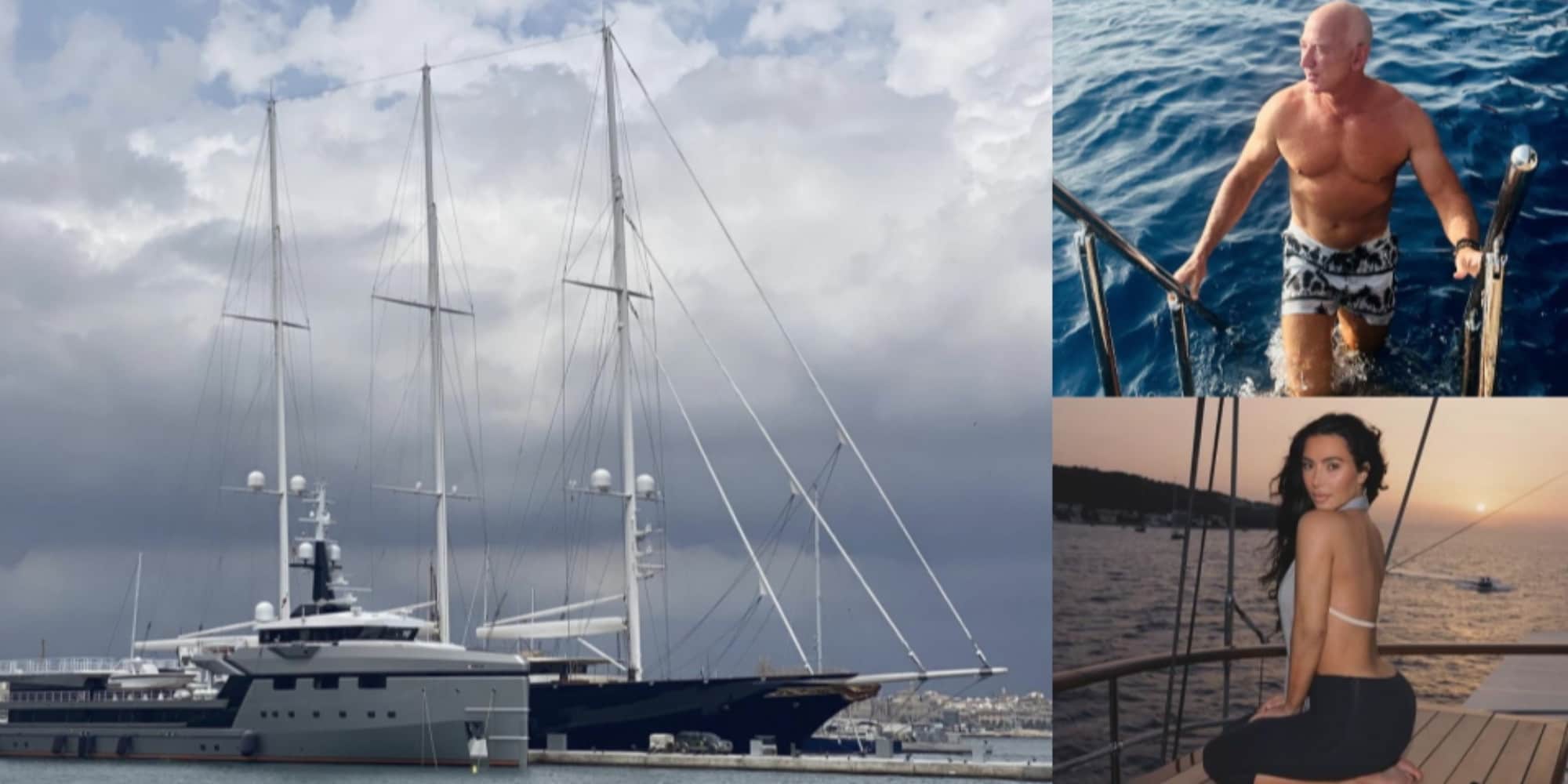 Jeff Bezos e Kim Kardashian, vacanze a Panarea sullo yatch da 550 milioni