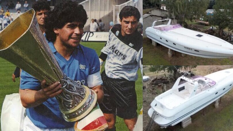 Ritrovato il lussuoso yacht di Maradona: è in vendita