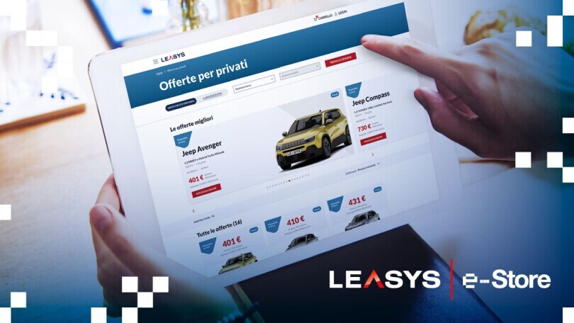 Leasys e-Store, la nuova piattaforma di noleggio direttamente da casa